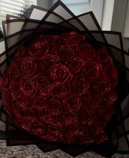 Personalized Preserved Fresh Rose Bridal Bouquet - Modern Art Valentine's Day Gift - Anniversary Gift