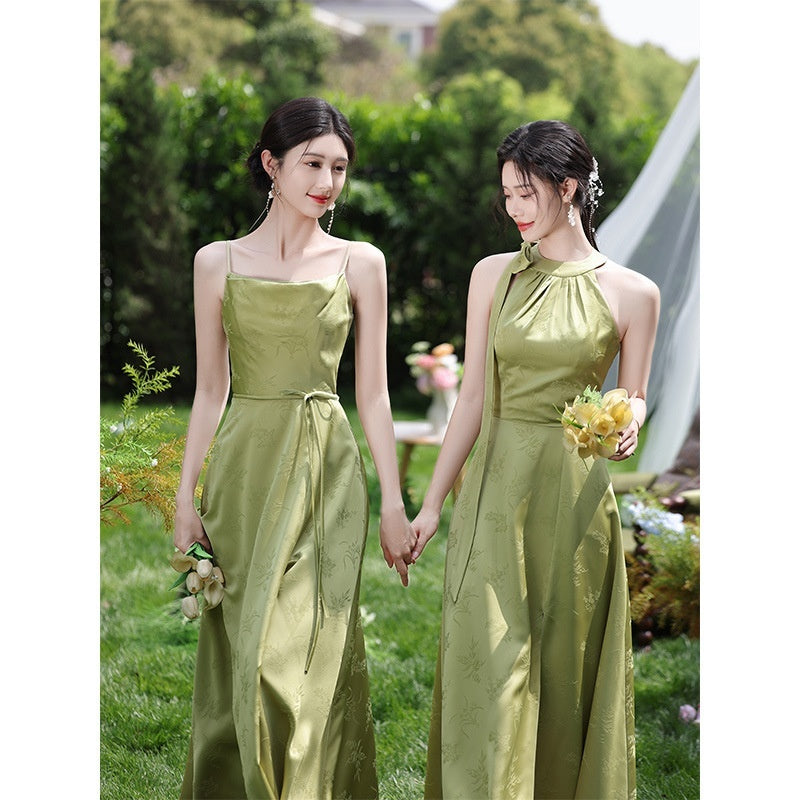Elegant Green High-Waist Party Dress – Medium & Long Length (S–XXXL)