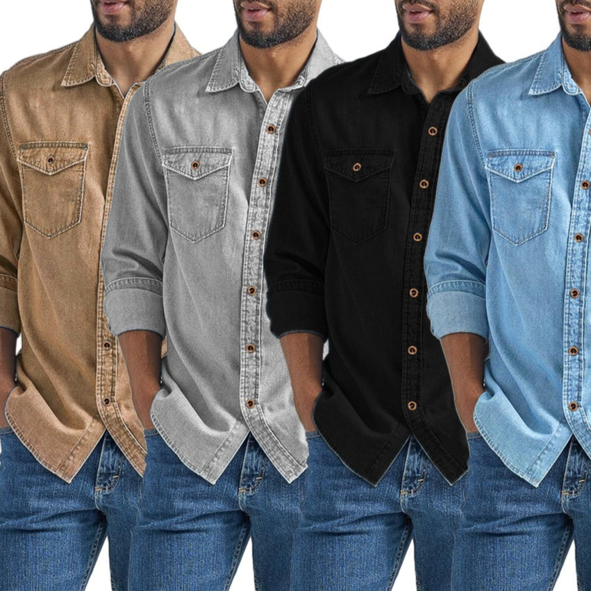 Men’s Spring & Autumn Cardigan – European Oversized Knit Sweater Pullover