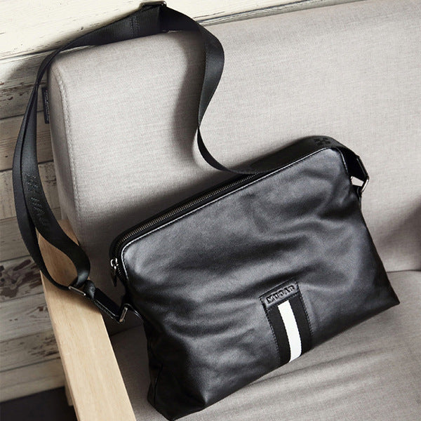 Wear-resistant Leather Men's Messenger Business Bags - GM Traders