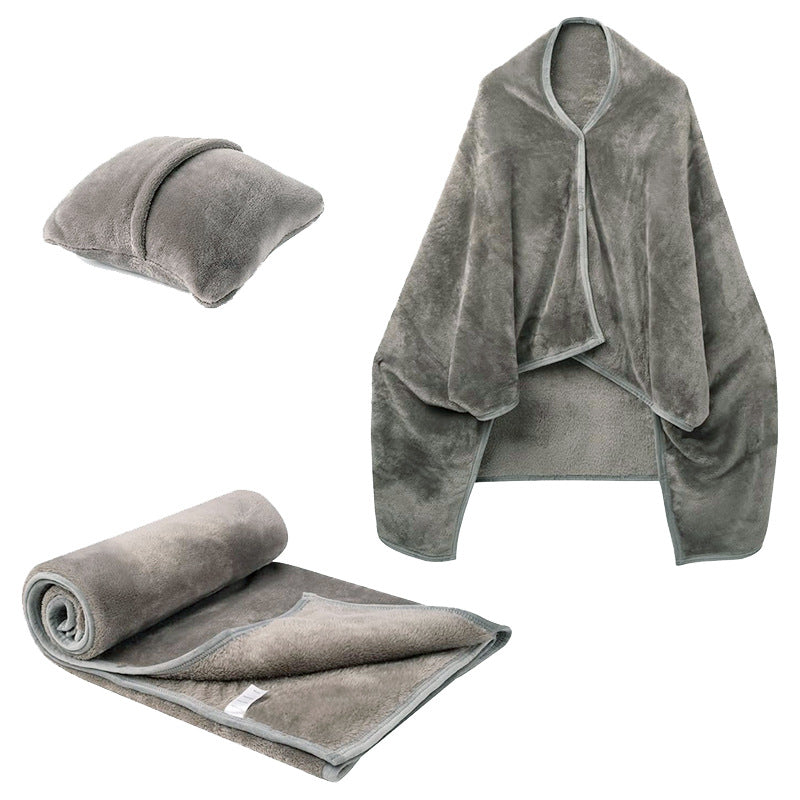 Two-in-One Folding Travel Rug & Cushion Blanket – Multifunctional Portable Blanket | Winter