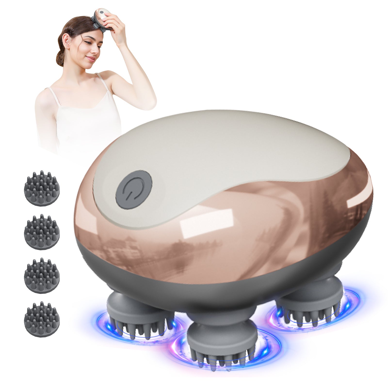 Hair Relaxation Tool 3D Massage Comb Smart Scalp Massager Relieves Fatigue Essential For Home And Office Rechargeable Massager - GM Traders