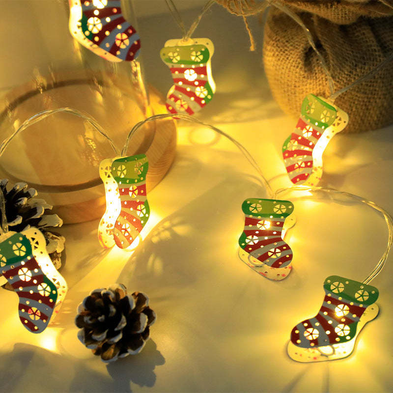 Christmas LED String Lights – Santa Claus, Elk & Snowman Ornaments for Home, Tree & Party Decoration