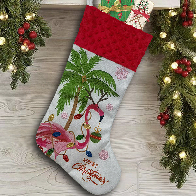 Flamingo Christmas Stockings – Holiday Decoration Pendant for Xmas Home & Office