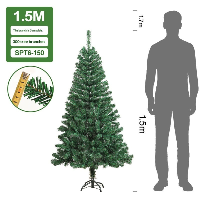 Premium Green Artificial Christmas Tree with Metal Stand - Thick PVC, Multiple Sizes
