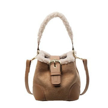 Crossbody Bags Women Shoulder Bag Casual Retro Plush Bag Versatile Plush Designer Bags Purse And Handbags Female Bags - GM Traders