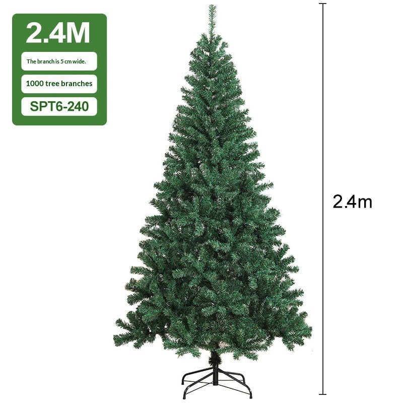 Premium Green Artificial Christmas Tree with Metal Stand - Thick PVC, Multiple Sizes