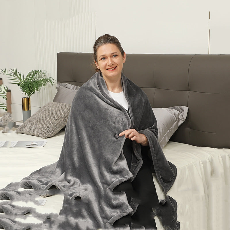 Warm Electric Heated Shawl – Cold-proof Fleece-lined Blanket ❄️