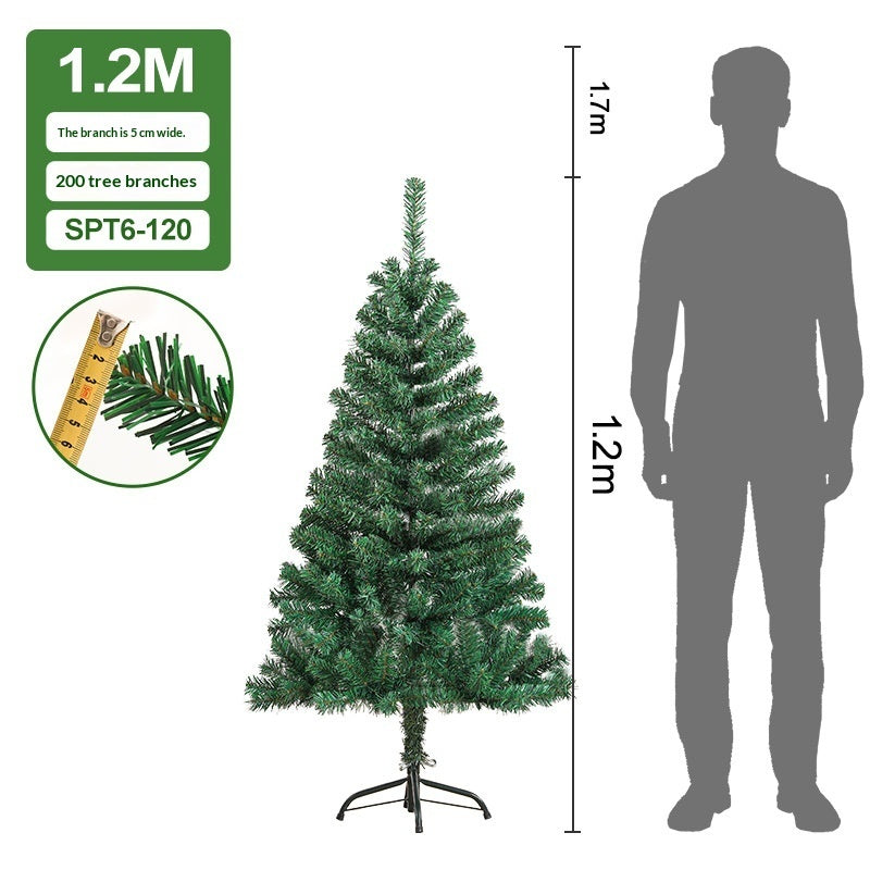 Premium Green Artificial Christmas Tree with Metal Stand - Thick PVC, Multiple Sizes