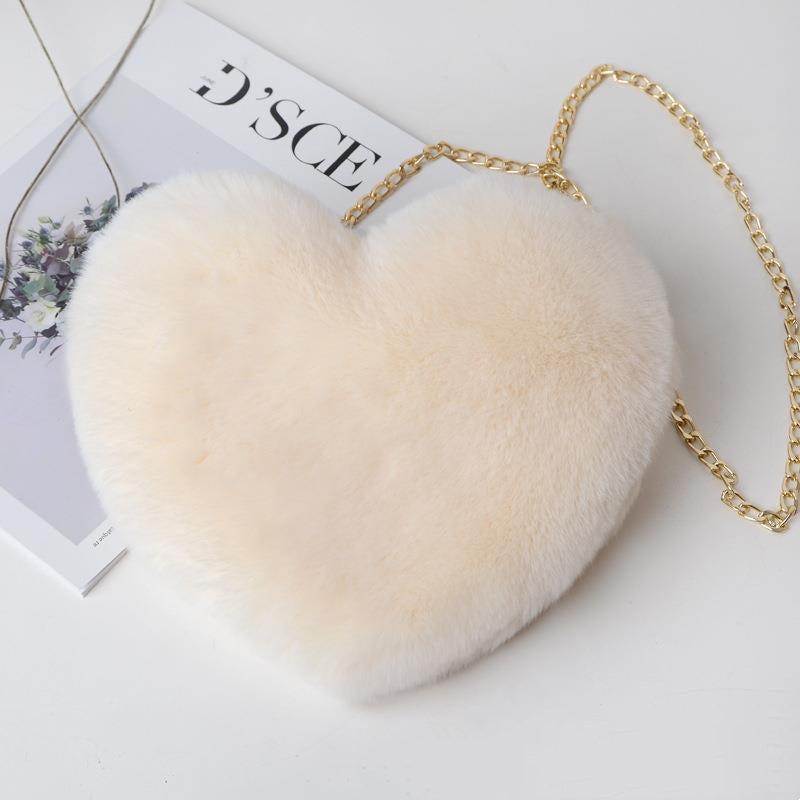 Love Bags For Women Plush Chain Shoulder Bags Valentine's Day Party Bag - GM Traders