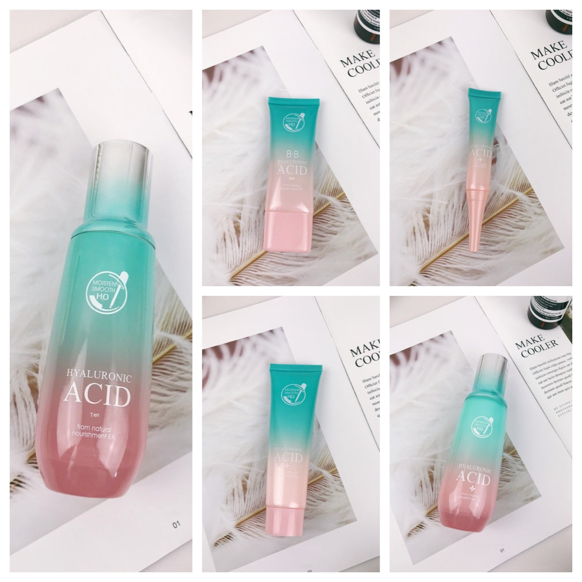 6-in-1 Hyaluronic Acid Facial Care Product Set - Moisturizing Women's Skincare Kit | Skin Care Winter