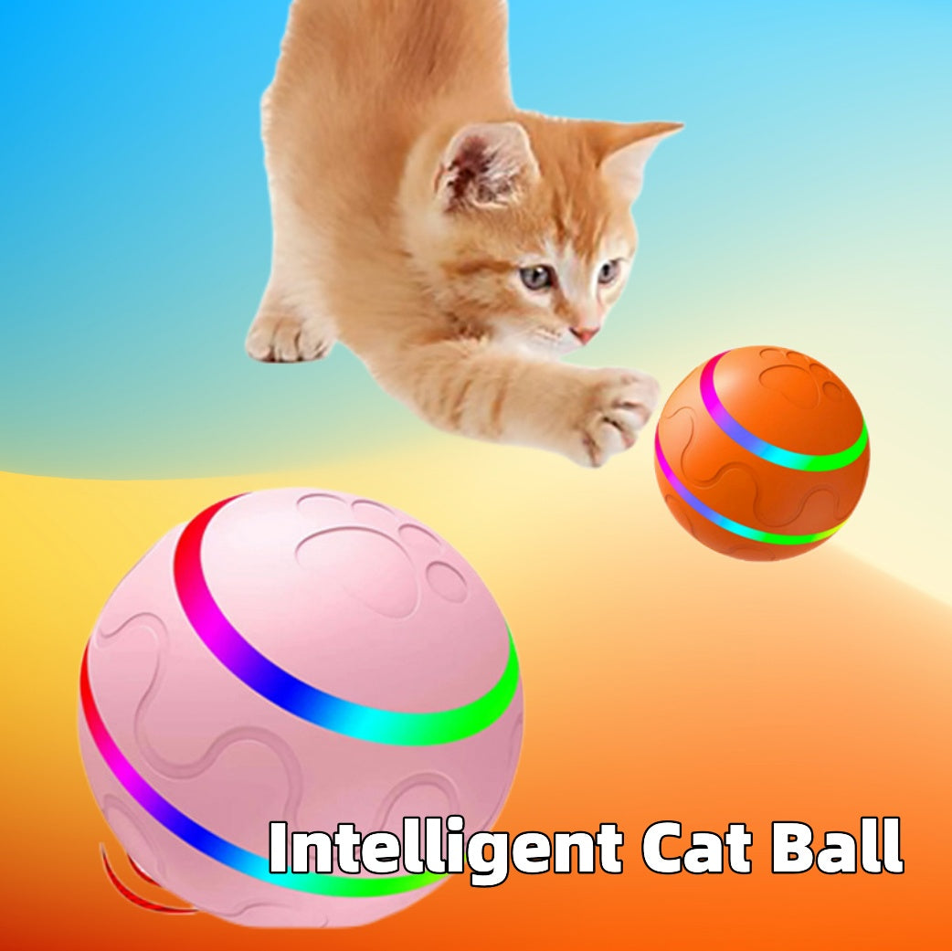 Pet Smart Cat Wicked Ball | Interactive Automatic Self-Rotating Toy | USB Rechargeable Intelligent Ball for Cats & Small Pets