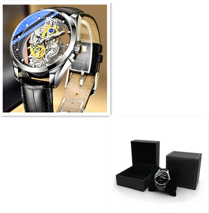 Men Watch Skeleton Automatic Quartz Watch Gold Skeleton Vintage Man Watch Mens Watches Top Brand Luxury - GM Traders