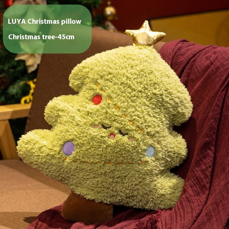Christmas Tree Plush Pillow – Festive Holiday Decorative Gift Doll
