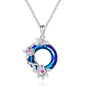 S925 Colorful Crystal Rose Pendant Lucky Wheel Transfer Item Jewelry - GM Traders