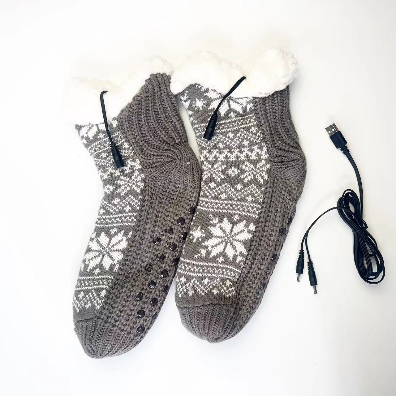 USB Electric Heated Home Socks – Warm Velvet Winter Feet ❄️