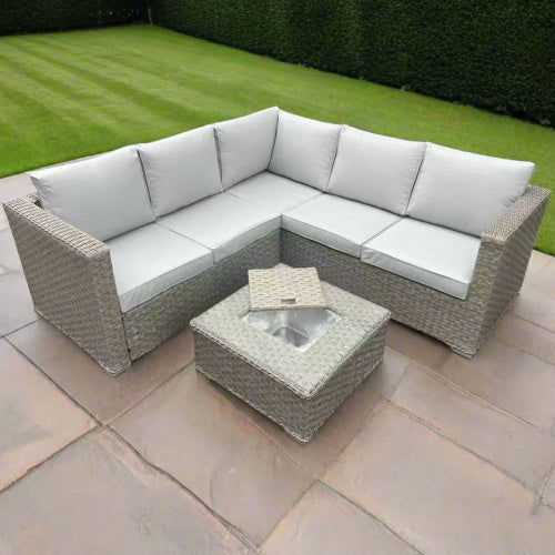 Patio Furniture Set, Waterproof Outdoor Furniture With Coffee Table,3 Seater For Porch Balcony, Brown - GM Traders