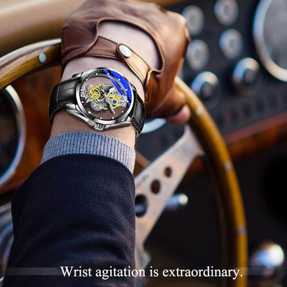 Men Watch Skeleton Automatic Quartz Watch Gold Skeleton Vintage Man Watch Mens Watches Top Brand Luxury - GM Traders