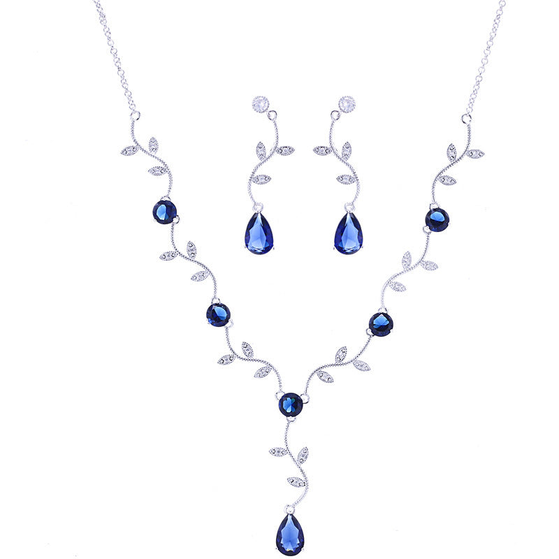 High Quality Zircon Necklace Full Diamond Jewelry Set - GM Traders