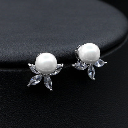 Natural Pearl Necklace Set Elegant Wedding Dinner Item Earrings - GM Traders