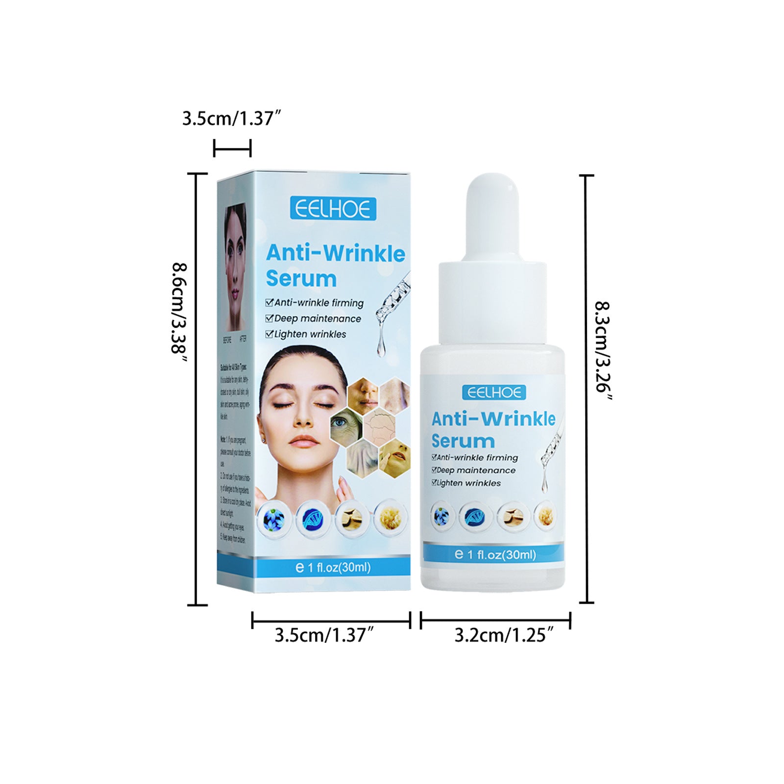 Pure Hyaluronic Acid Deep Hydration Serum - Ultimate Moisture Skin Care Tool | Skin Care Winter