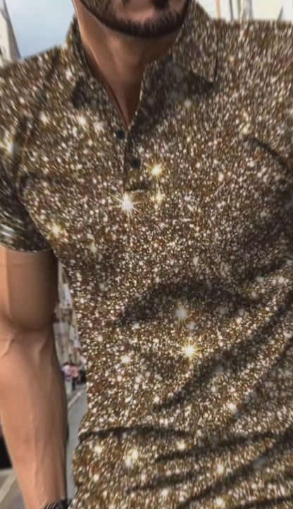 Polo Shirt Digital Printing Button Street Casual T-shirt